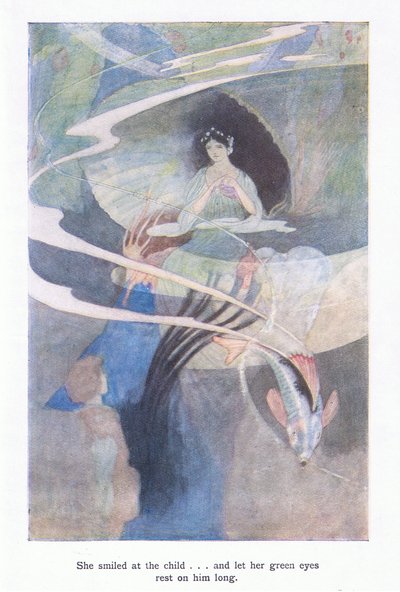 She smiled at the child and let her green eyes rest on him long by Charles Robinson